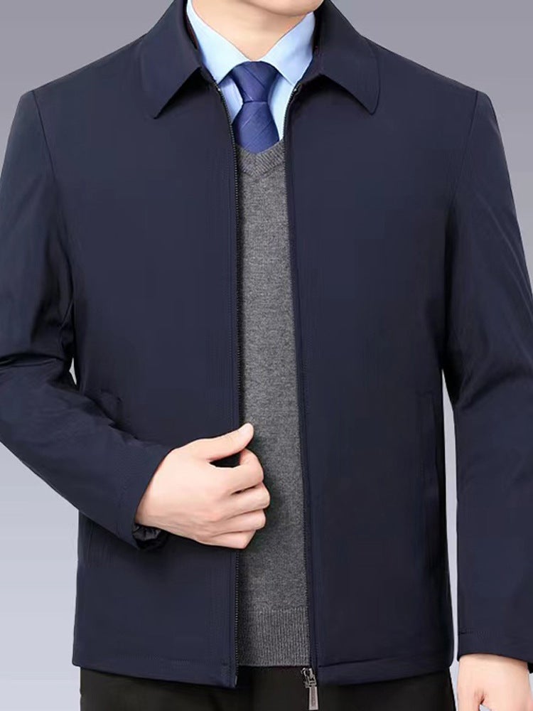 High-End Jacket Spring And Autum Dad Executive Jacket Business Casual Middle-Aged And Elderly Cadre Tops - Image 2